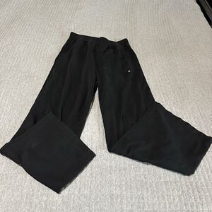Allwear Organic Cotton Wide-Leg Black Trouser Sweatpant Womens Size 4/M Airplane